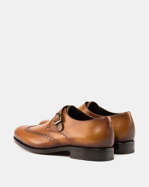 Chris Cognac Calf Single Monk - 675