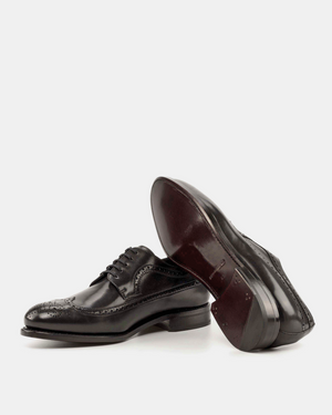 Outlet - Black Calf Wingtip Derby