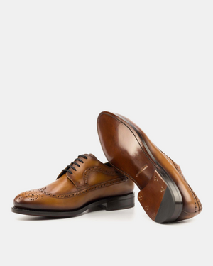 Alex Cognac Calf Longwing Blucher Sole