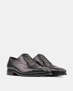 Outlet - Ashford Black Calf - Half Rubber Sole