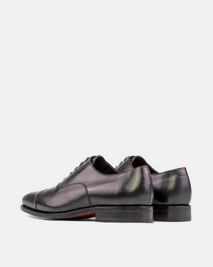 Outlet - Ashford Black Calf - Half Rubber Sole