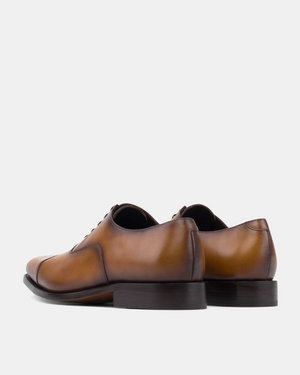 Ashford Tobacco Cap Toe Oxford with Half-Rubber Soles - 722