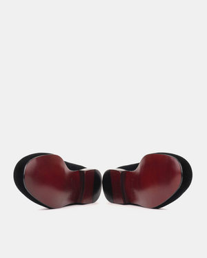 Black Patent Belgian Loafer - Orange Trim