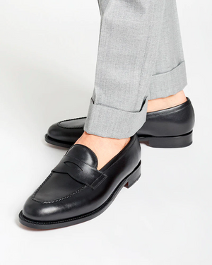 Black Calf Leather Penny Loafer