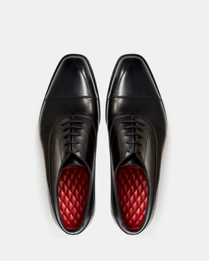 Black Balmoral Oxford Shoe