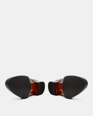 Black Cap Toe Oxford with Rubber Half Soles