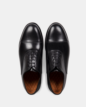 Black Oxford Dress Shoe with Leather Soles