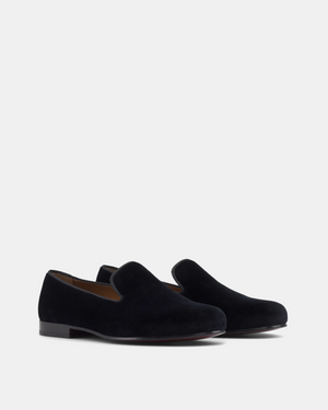 Black Velvet Slippers