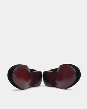 Black Velvet Slippers