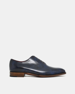 Blue Wholecut Oxford Dress Shoe