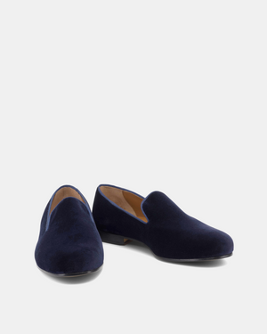 Blue Velvet Slippers