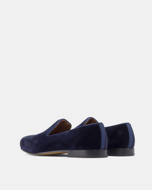 Blue Velvet Slippers