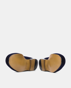 Blue Velvet Slippers Palms