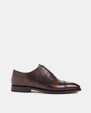 Brown Brogue Oxford Dress Shoe