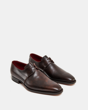 Museum Brown Leather Derby Dress Shoe