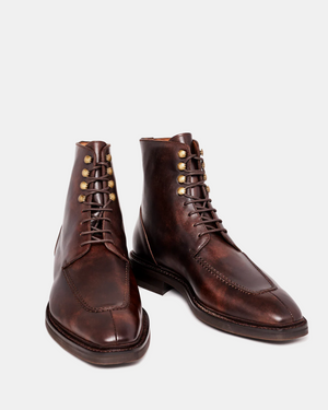 Museum Brown Leather Split Toe Boot