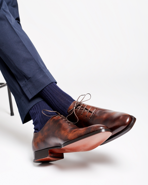 Museum Brown Wholecut Oxford Dress Shoe