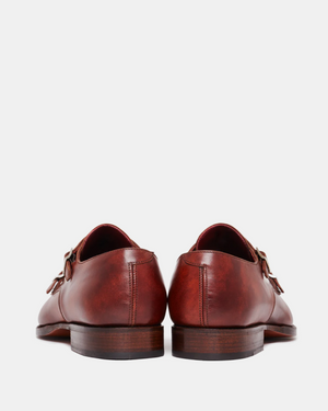 Museum Cognac Double Monk Strap Dress Shoe