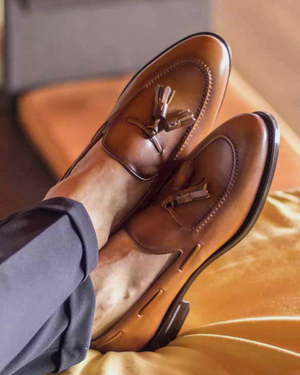 Outlet - Tassel Loafer in Cognac