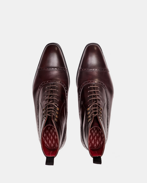 Museum Oxblood Balmoral Brogue Boot