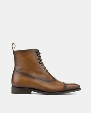 Guillaume Cognac Calf Balmoral Boot - 722