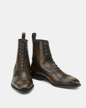 Guillaume Museum Brown Patina Balmoral Boot - 722