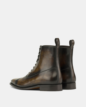 Guillaume Museum Brown Patina Balmoral Boot - 722