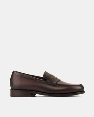 Henry Dark Brown Calf Penny Loafer - 144