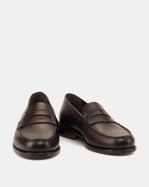 Henry Dark Brown Calf Penny Loafer - 144