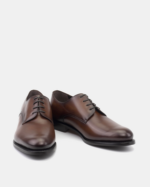 Marco Derby in Brown Calf with Half-Rubber Soles - 675