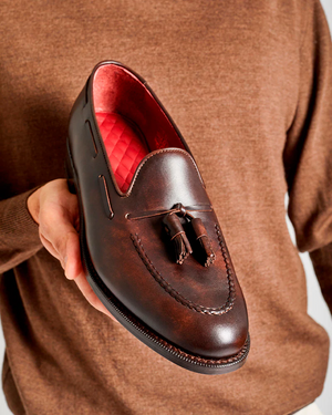 Brown Leather Tassel Loafer