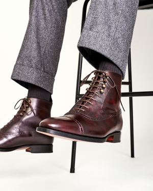 Museum Oxblood Balmoral Brogue Boot