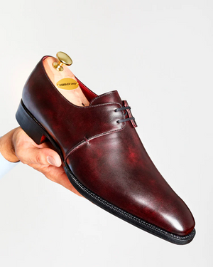 Museum Oxblood Leather Derby Dress Shoe