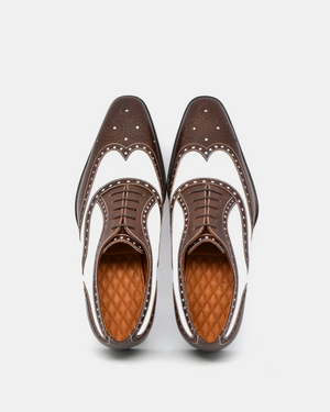 Spectator Oxford Shoe in Brown and White