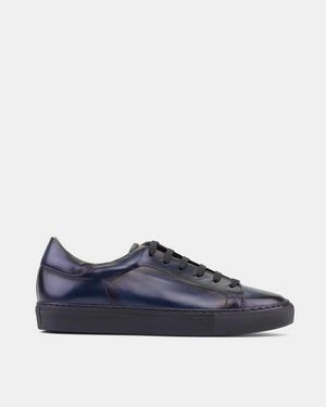 Navy Dress Sneaker in Black Soles