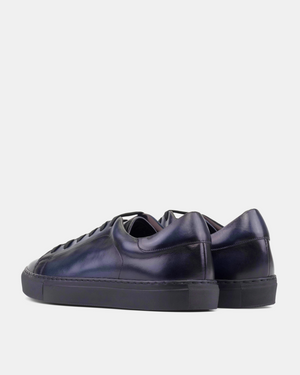 Navy Dress Sneaker in Black Soles