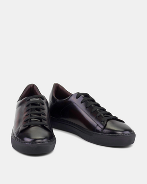 Dark Brown Dress Sneaker in Black Soles