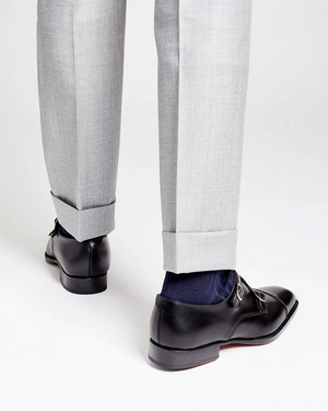 Black Double Monk Strap Dress Shoe - Louvre