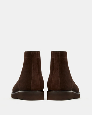 Brown Suede Plain-Toe Boot