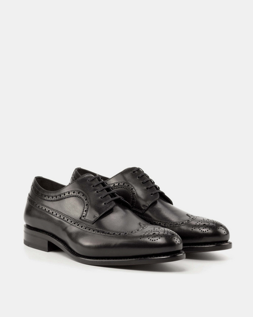 Alex Black Calf Wingtip Derby - 675