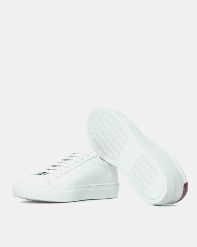 [SALE] - White Low Kick Sneaker Red Heel Tab