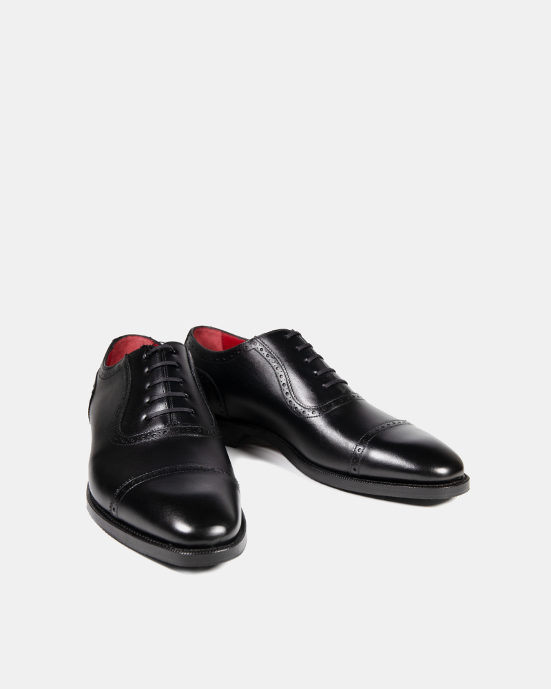 Smith Black Calf with Half-Rubber Soles - 675