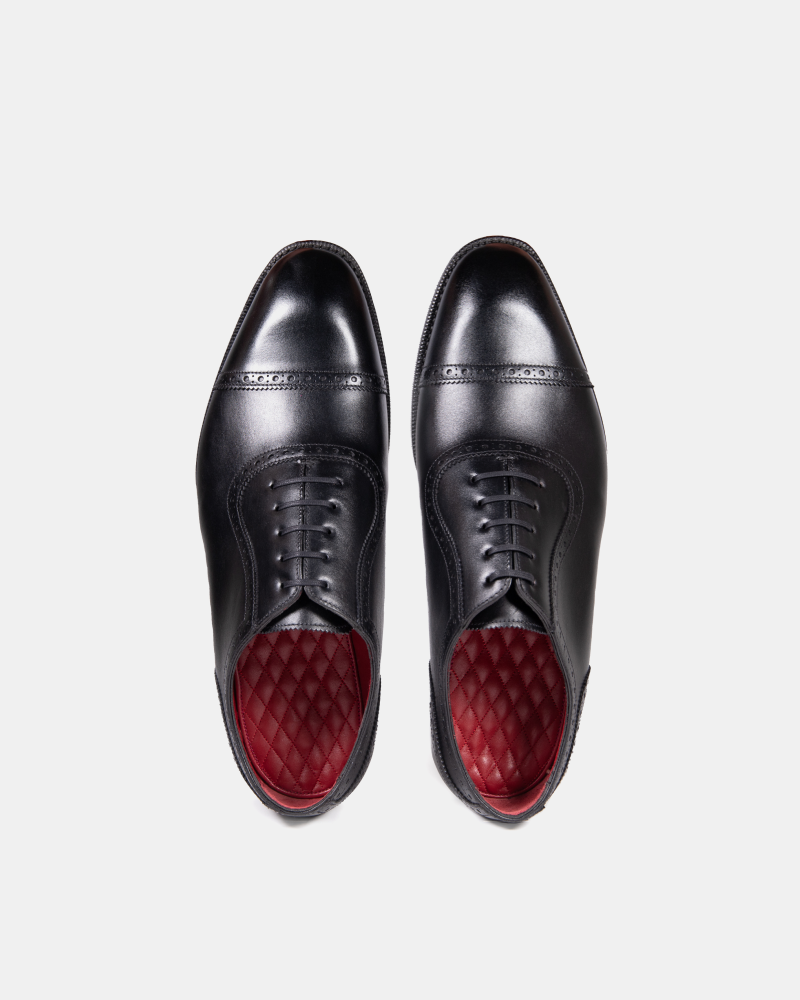 [SALE] - Black Brogue Oxford with Rubber Half Soles