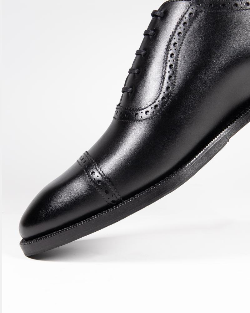 [SALE] - Black Brogue Oxford with Rubber Half Soles