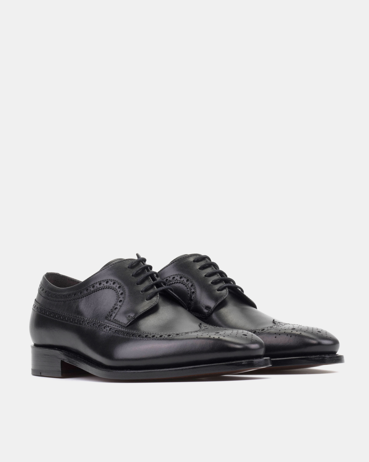 Alex Black Wingtip Derby Shoe - 722