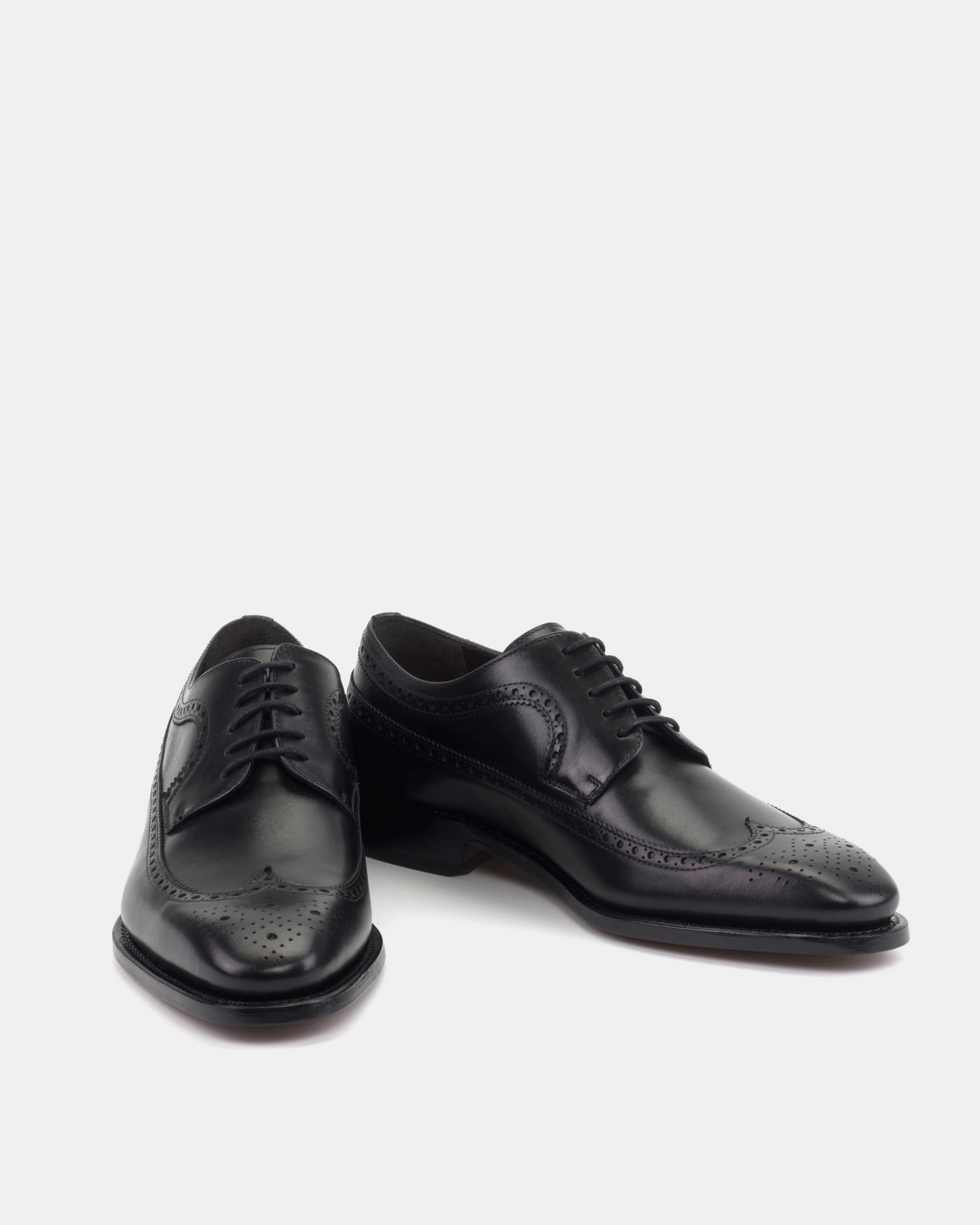 Alex Black Wingtip Derby Shoe - 722