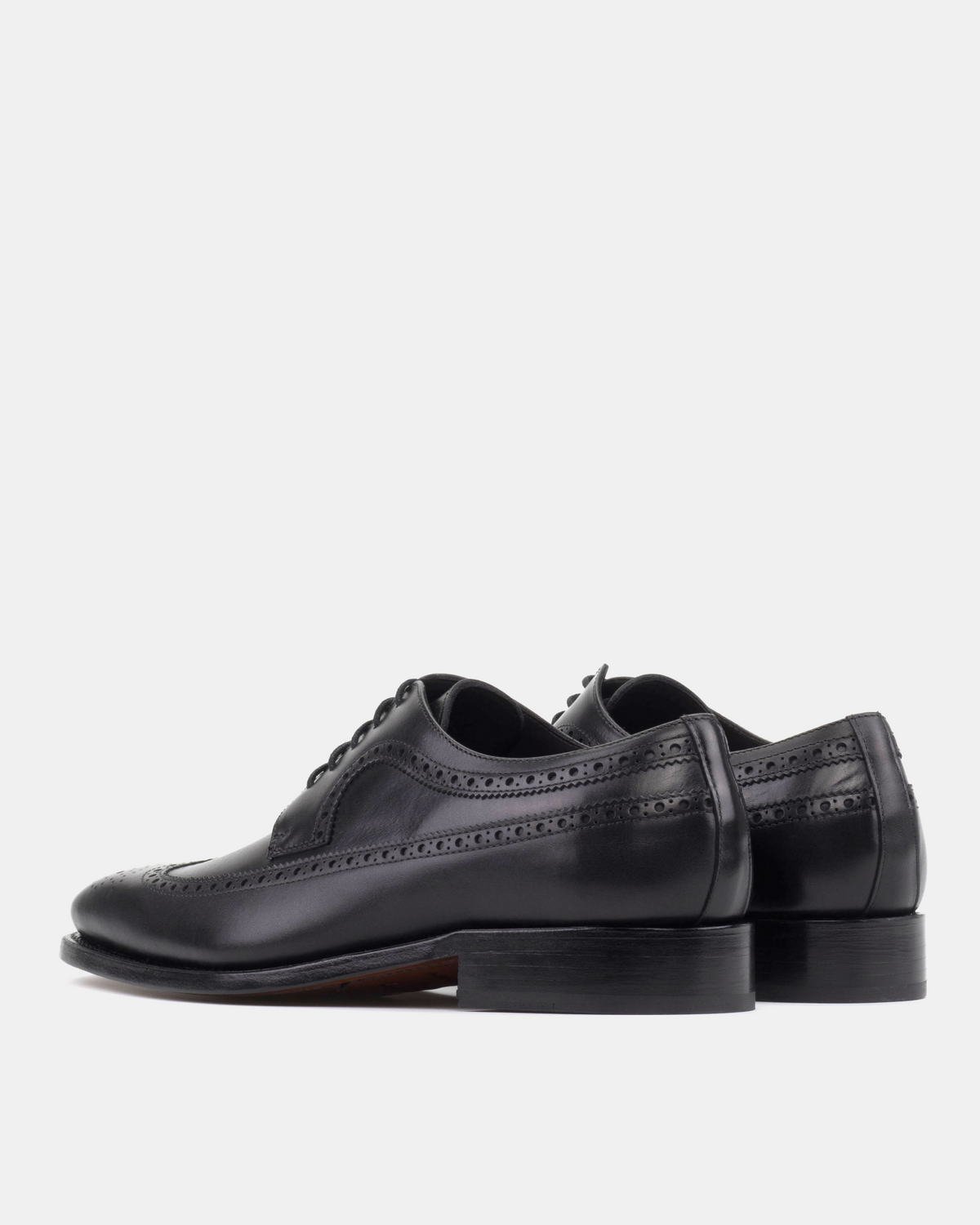 Alex Black Wingtip Derby Shoe - 722
