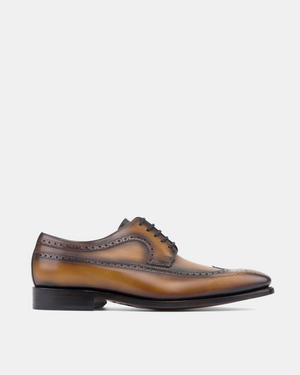 Alex Tobacco Wingtip Derby Shoe - 722
