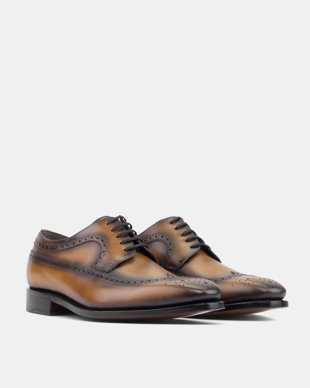 Alex Tobacco Wingtip Derby Shoe - 722