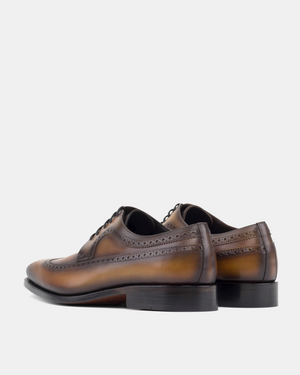 Alex Tobacco Wingtip Derby Shoe - 722